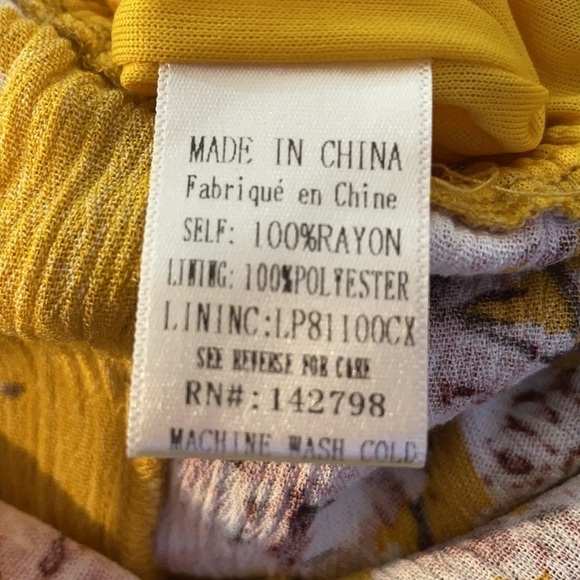 Chic Soul Mustard Floral Romper 2X (16-18) Plus Size Boho Festival - Picture 12 of 16